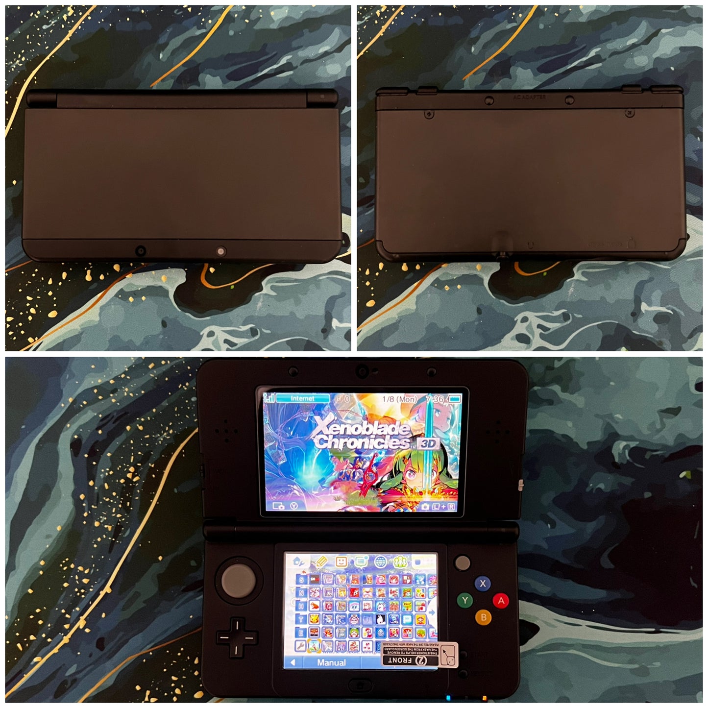 New 3DS with (Case/Charger/Clear Shell/Screen Protector)