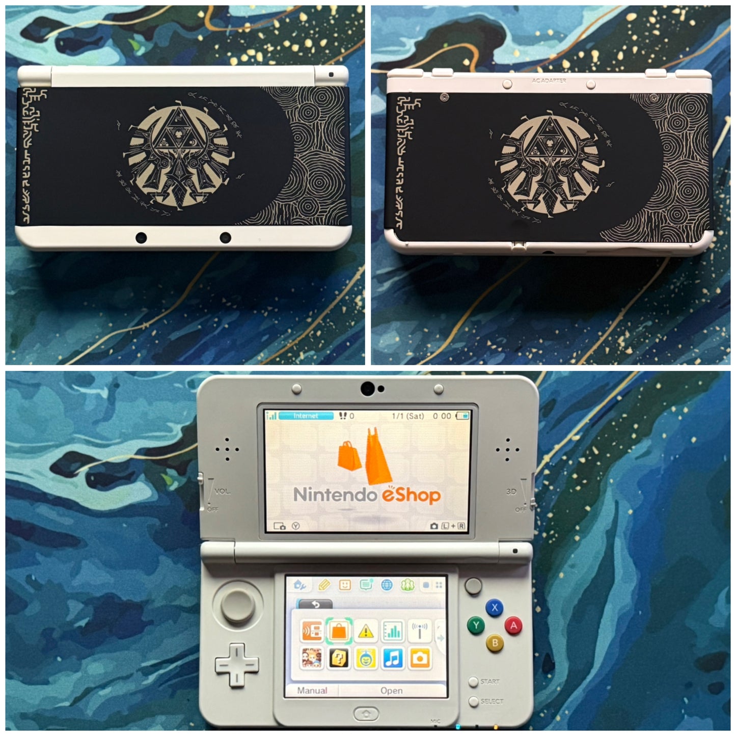 New 3DS with (Case/Charger/Clear Shell/Screen Protector)