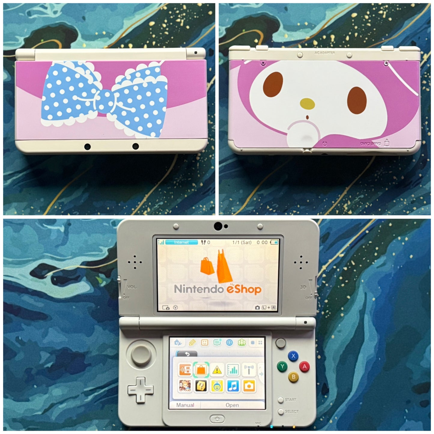 New 3DS with (Case/Charger/Clear Shell/Screen Protector)