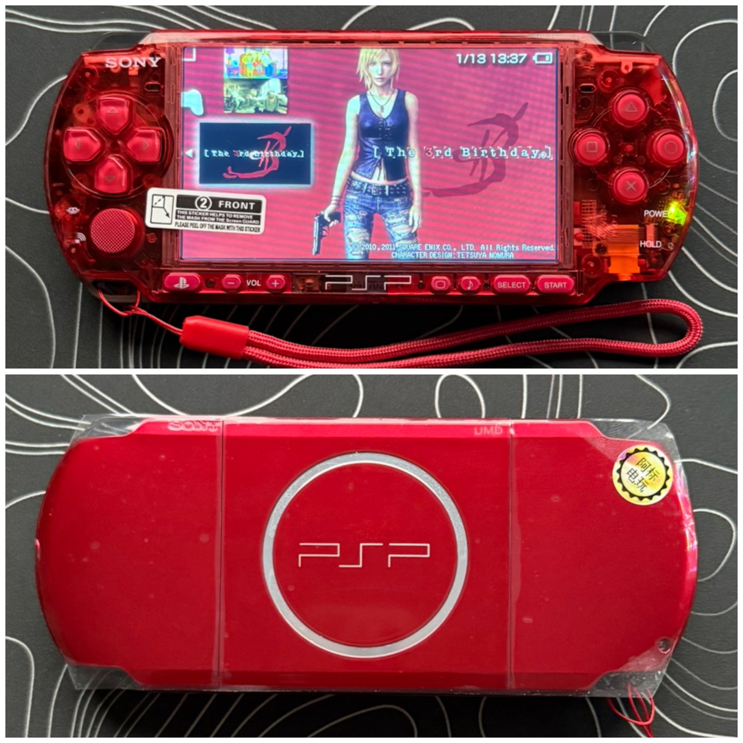 PSP 3000 Fully Customized Per your request w (Free Pouch & Transparent Clear Shell, Wrist strap, Charger)