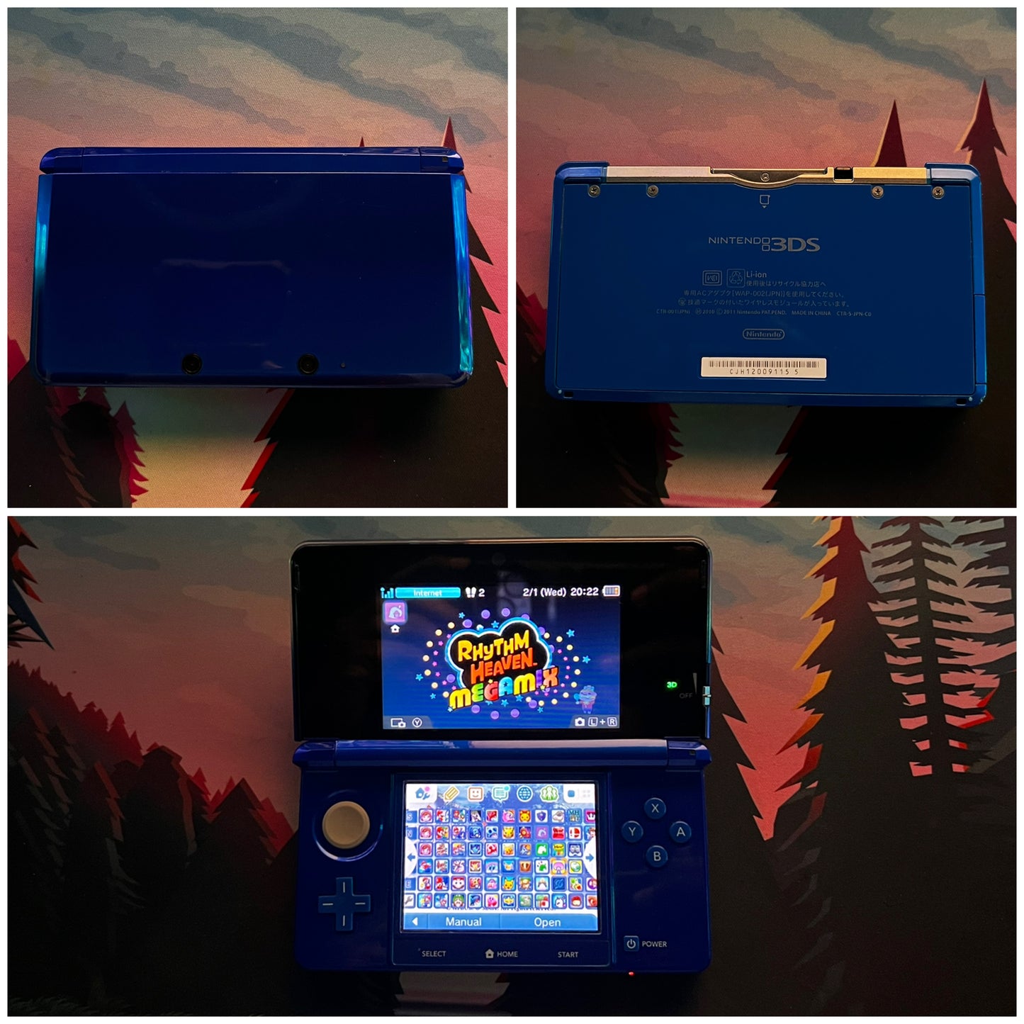 3DS with Accessories (Screen Protector/Charger/Clear Shell/Case)