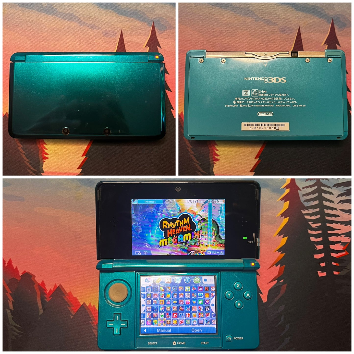 3DS with Accessories (Screen Protector/Charger/Clear Shell/Case)