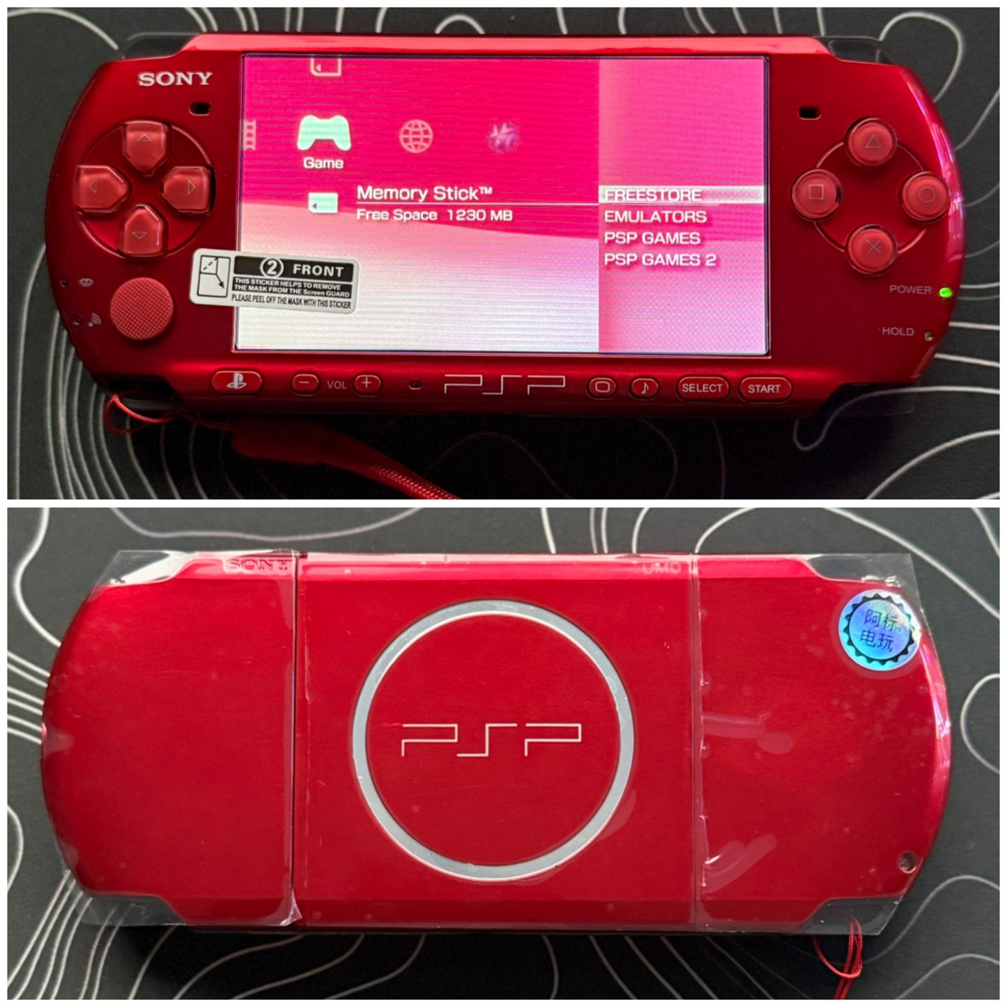 PSP 3000 Fully Customized Per your request w (Free Pouch & Transparent Clear Shell, Wrist strap, Charger)
