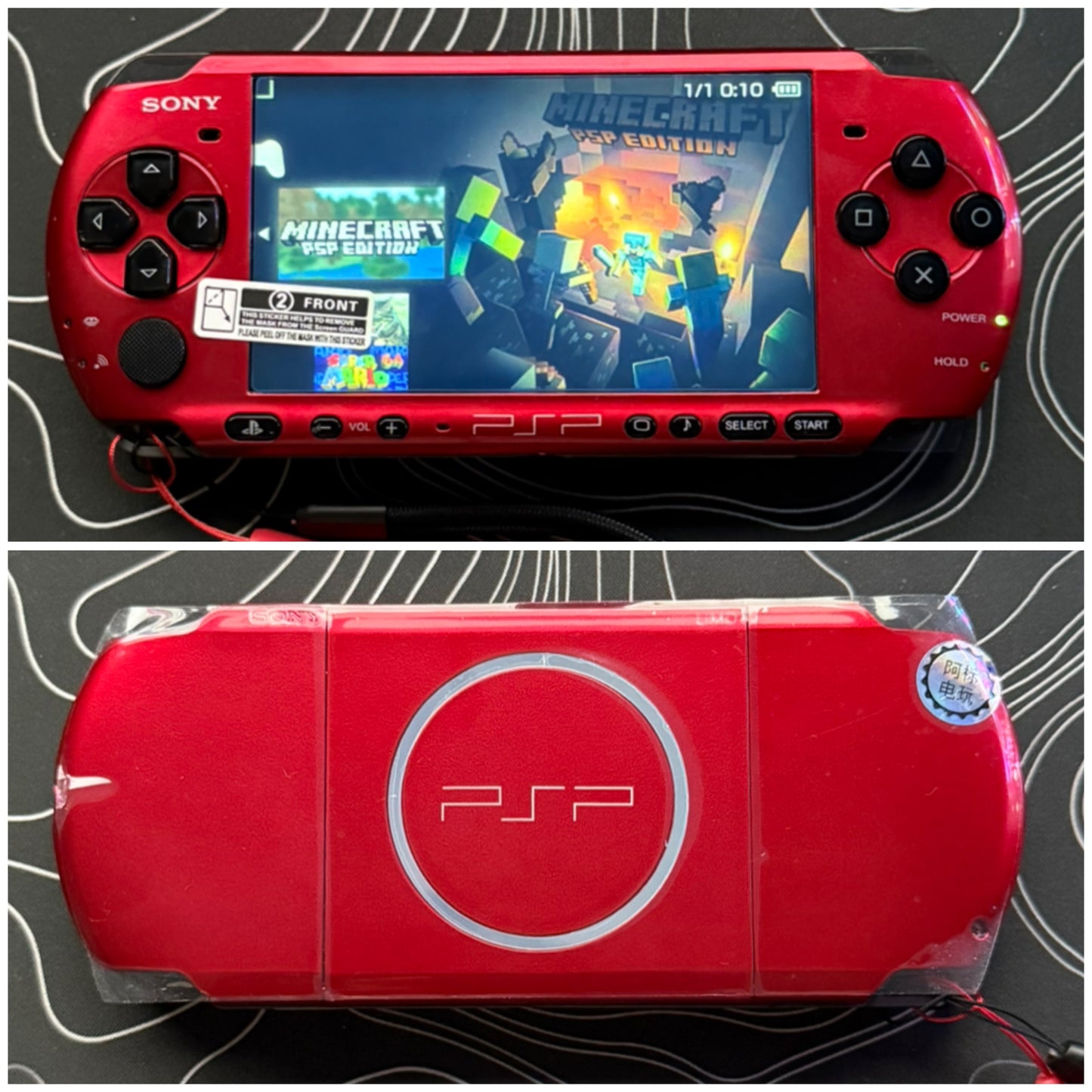 PSP 3000 Fully Customized Per your request w (Free Pouch & Transparent Clear Shell, Wrist strap, Charger)