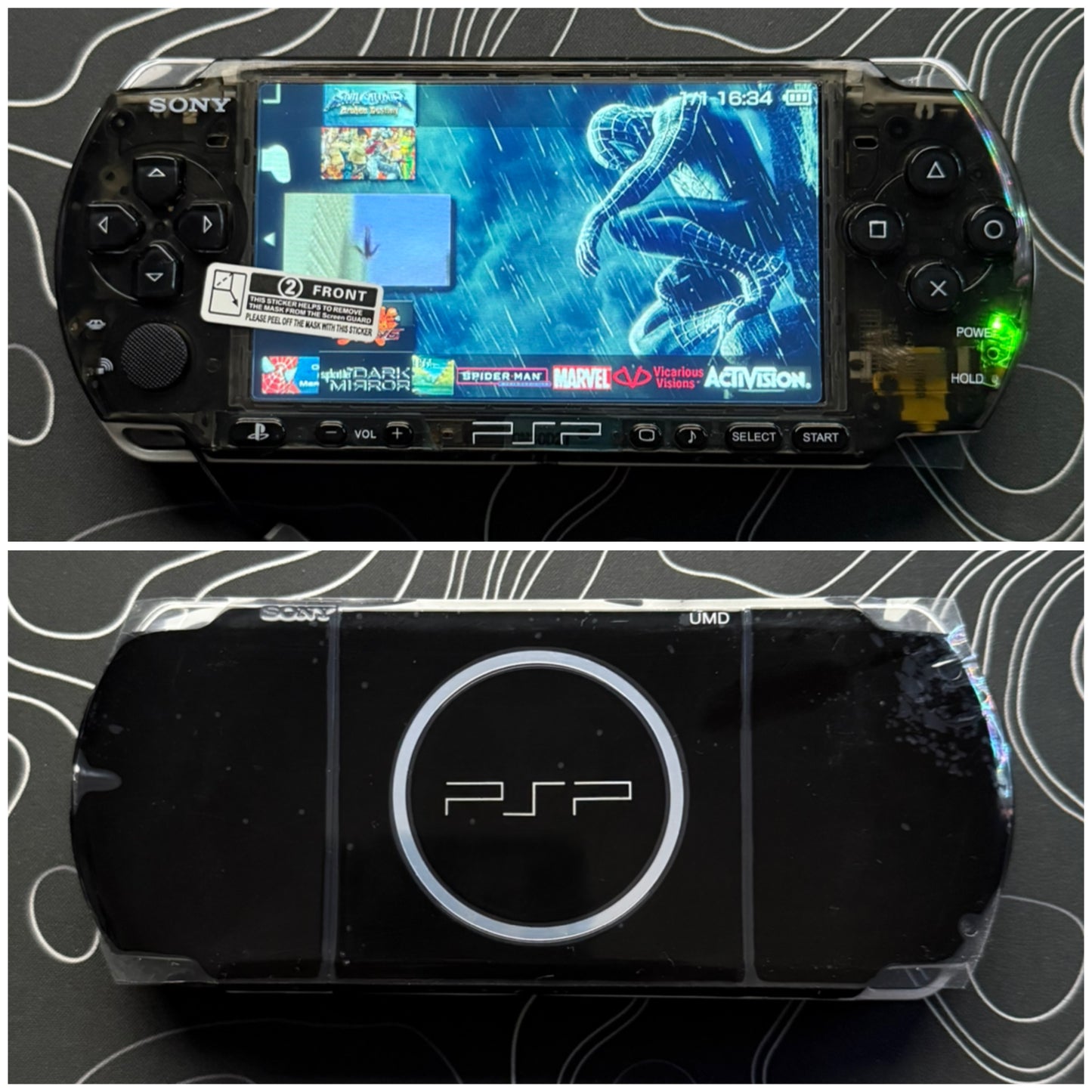 PSP 3000 Fully Customized Per your request w (Free Pouch & Transparent Clear Shell, Wrist strap, Charger)