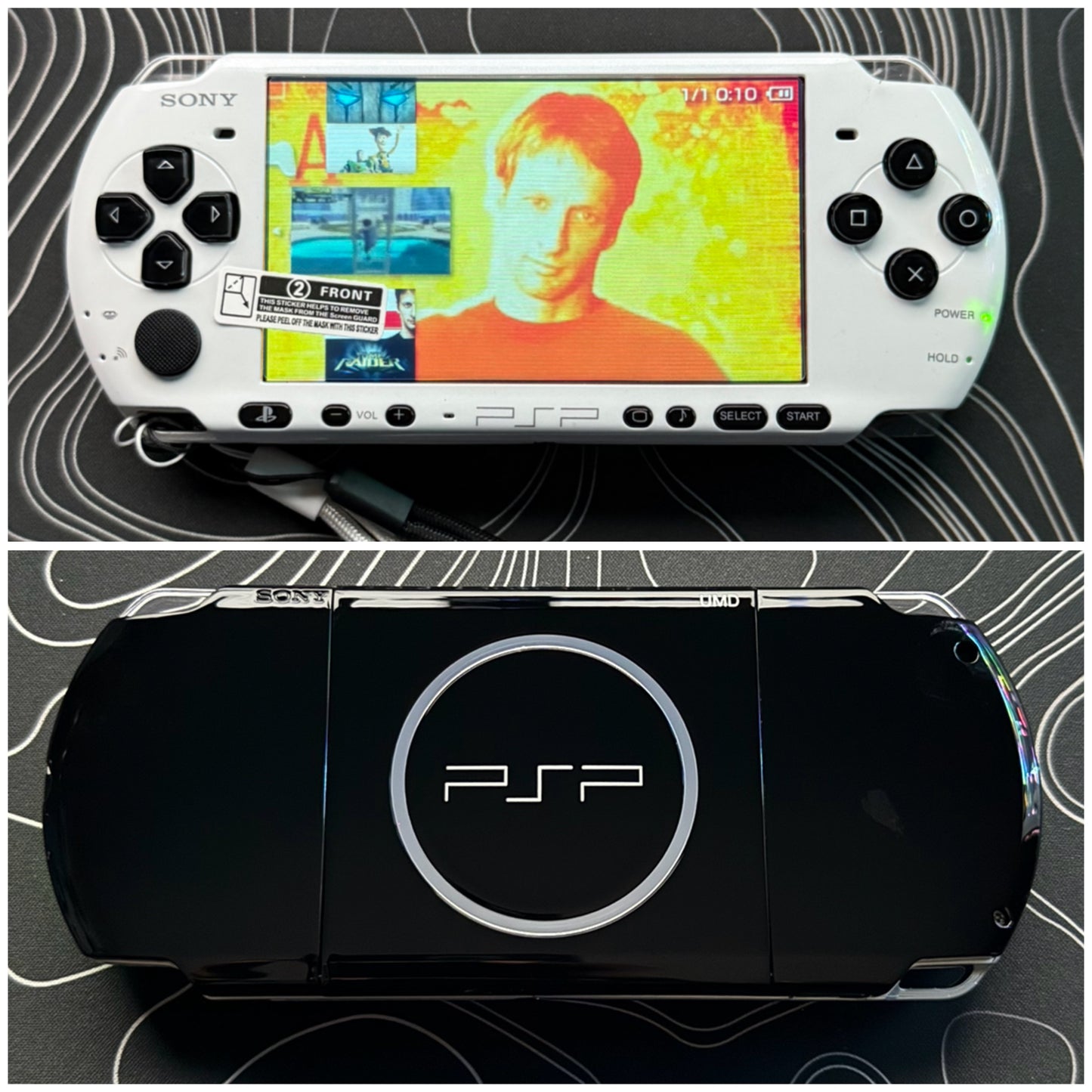 PSP 3000 Fully Customized Per your request w (Free Pouch & Transparent Clear Shell, Wrist strap, Charger)