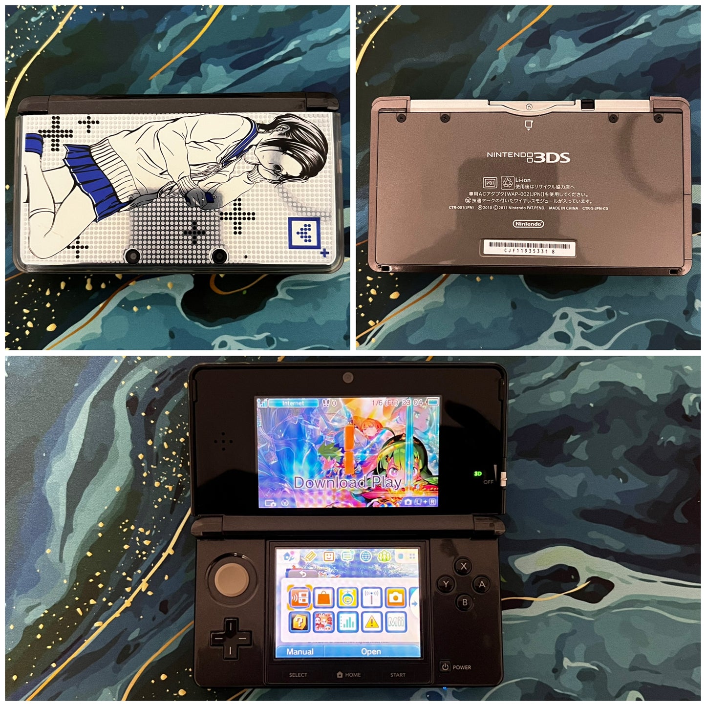 3DS with Accessories (Screen Protector/Charger/Clear Shell/Case)