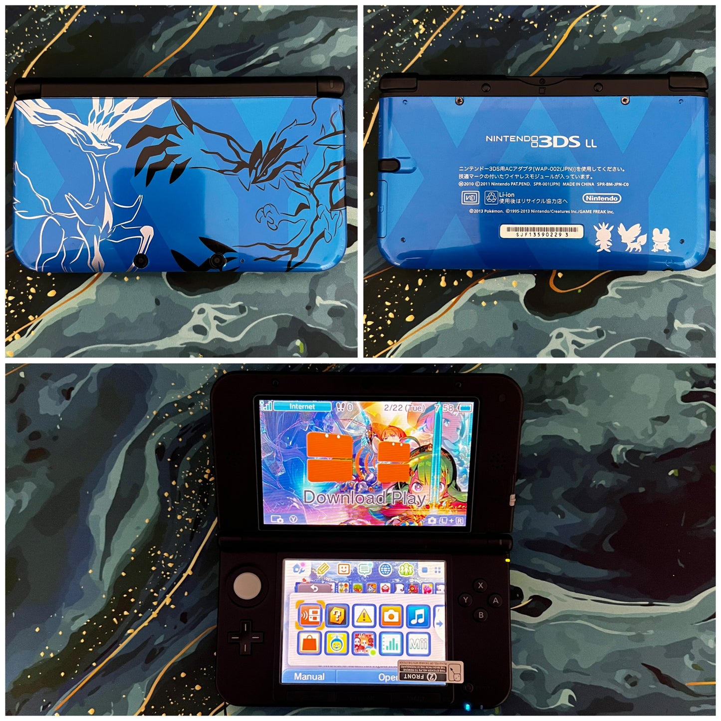 3DS LL with Accessories (Screen Protector/Charger/Clear Shell/Case)