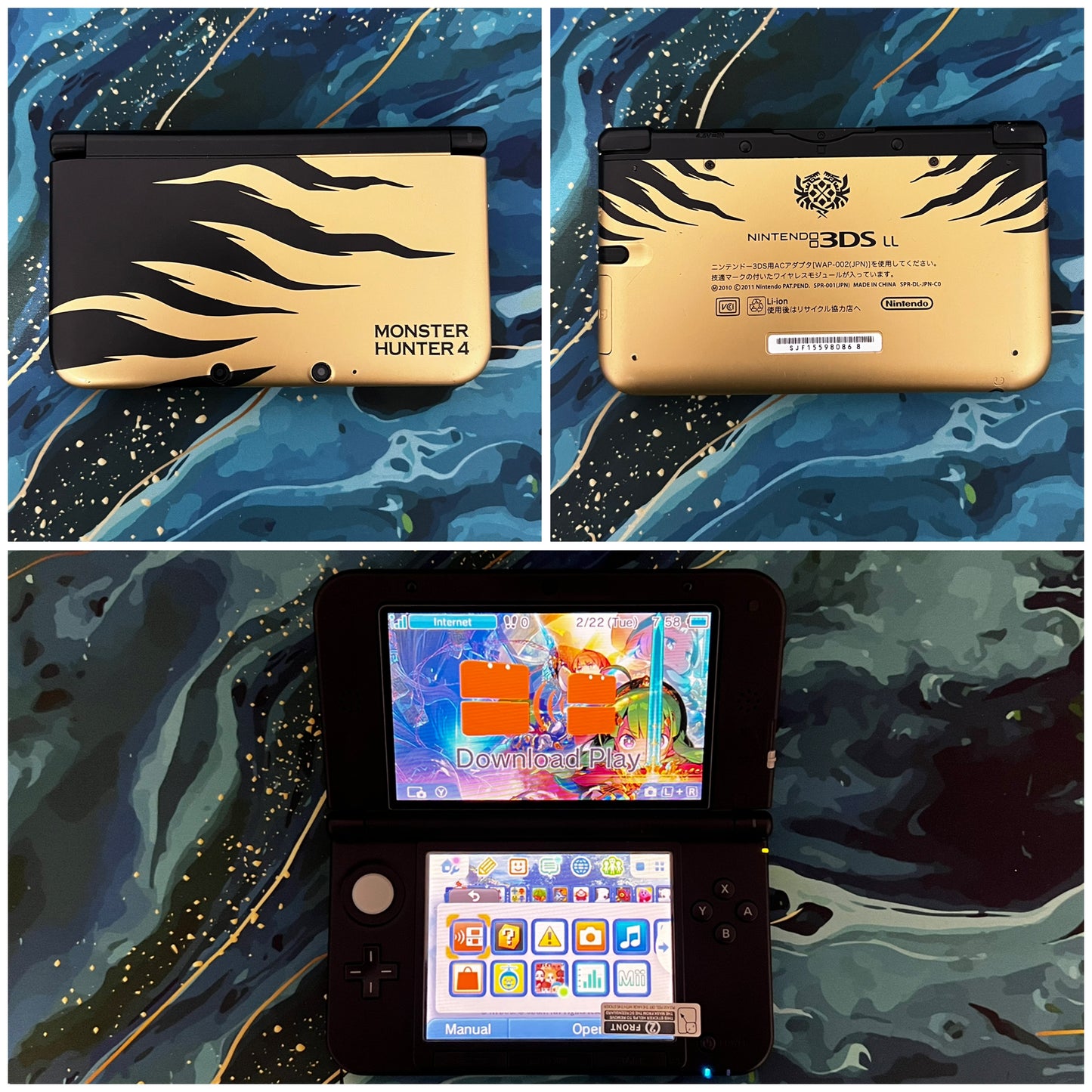 3DS LL with Accessories (Screen Protector/Charger/Clear Shell/Case)