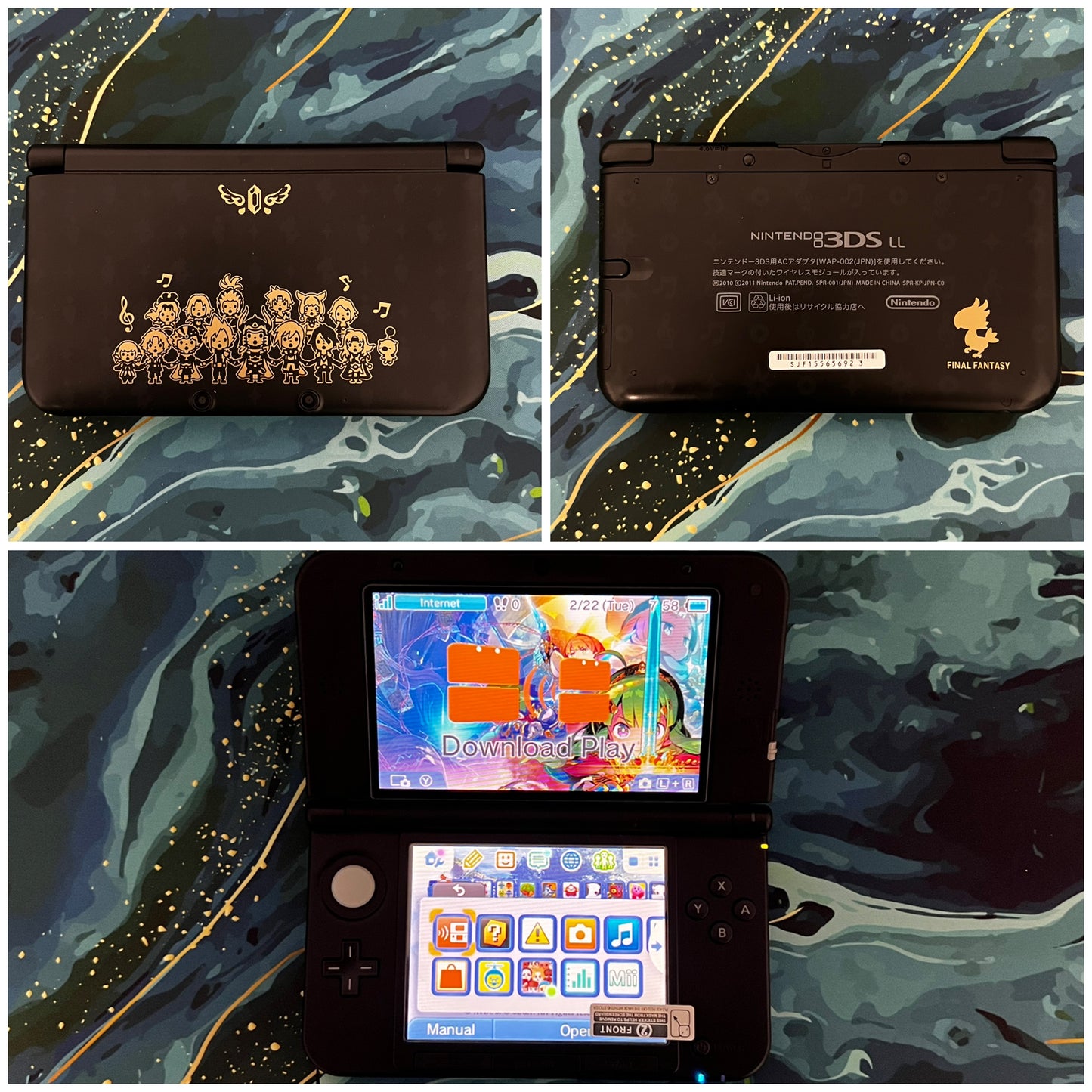 3DS LL with Accessories (Screen Protector/Charger/Clear Shell/Case)