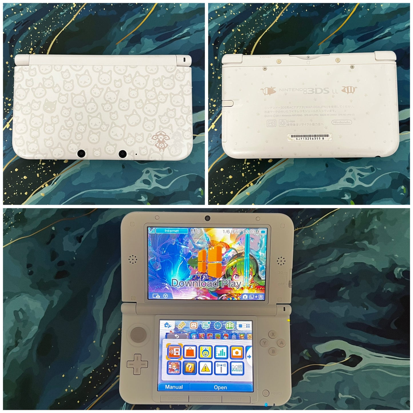 3DS LL with Accessories (Screen Protector/Charger/Clear Shell/Case)