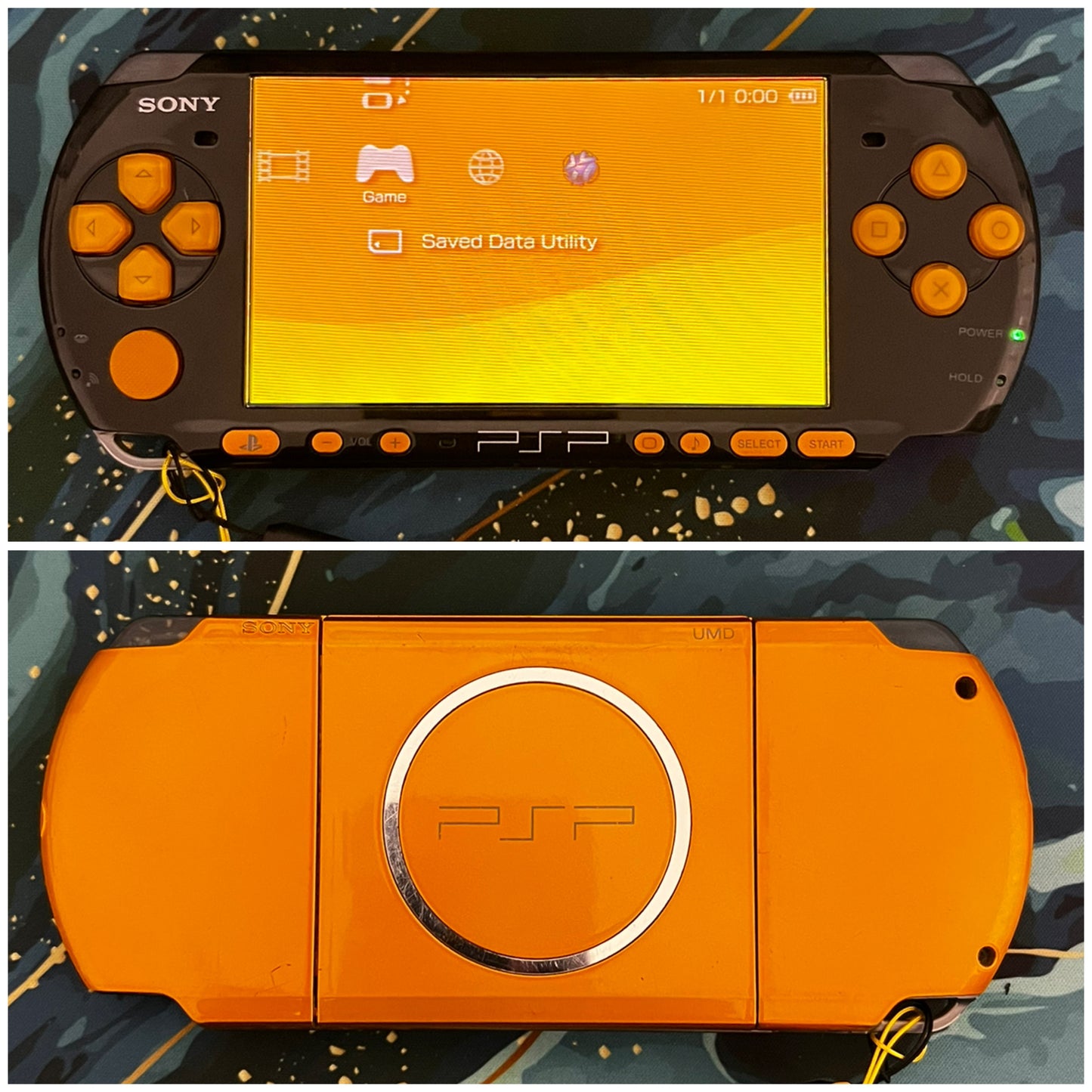PSP 3000 Fully Customized Per your request w (Free Pouch & Transparent Clear Shell, Wrist strap, Charger)