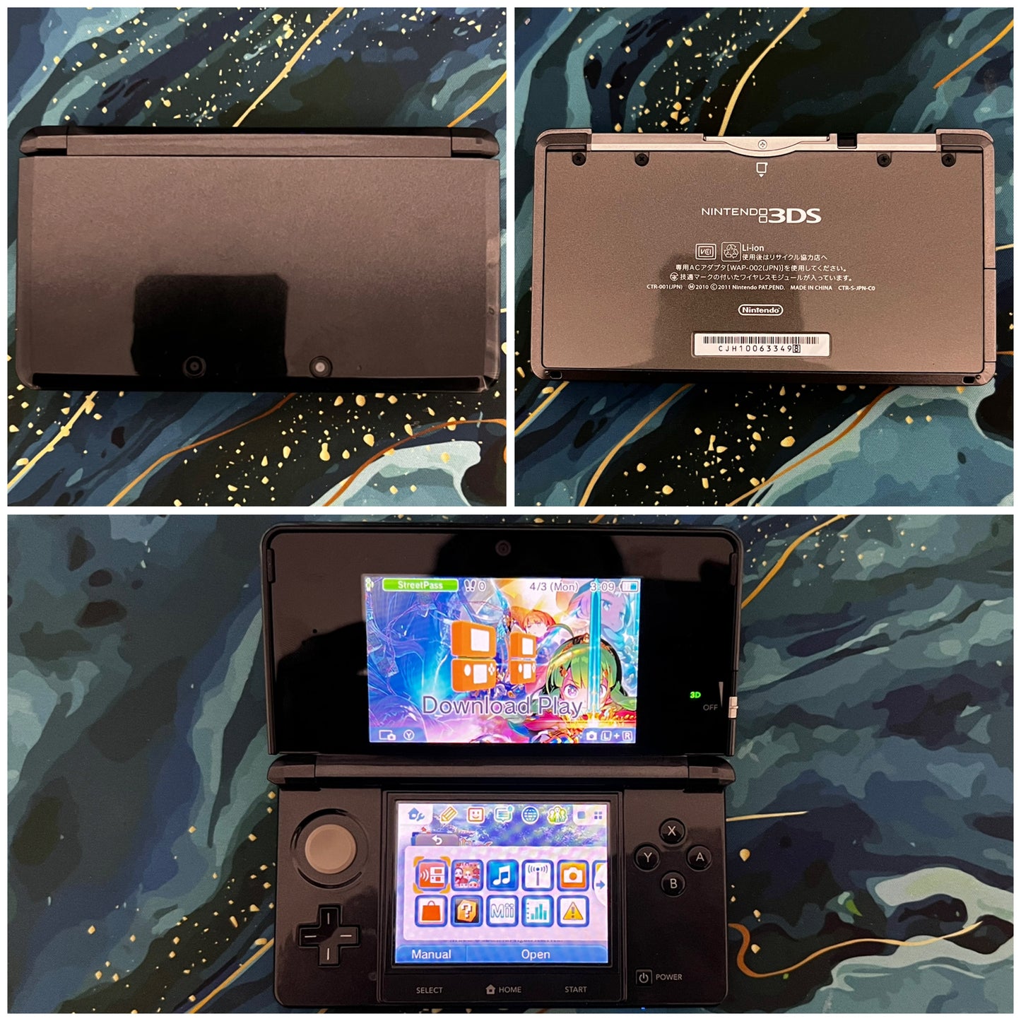 3DS with Accessories (Screen Protector/Charger/Clear Shell/Case)