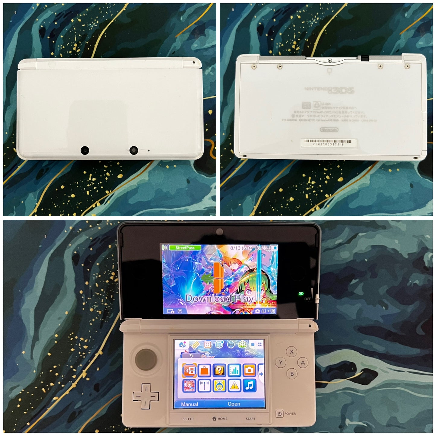 3DS with Accessories (Screen Protector/Charger/Clear Shell/Case)
