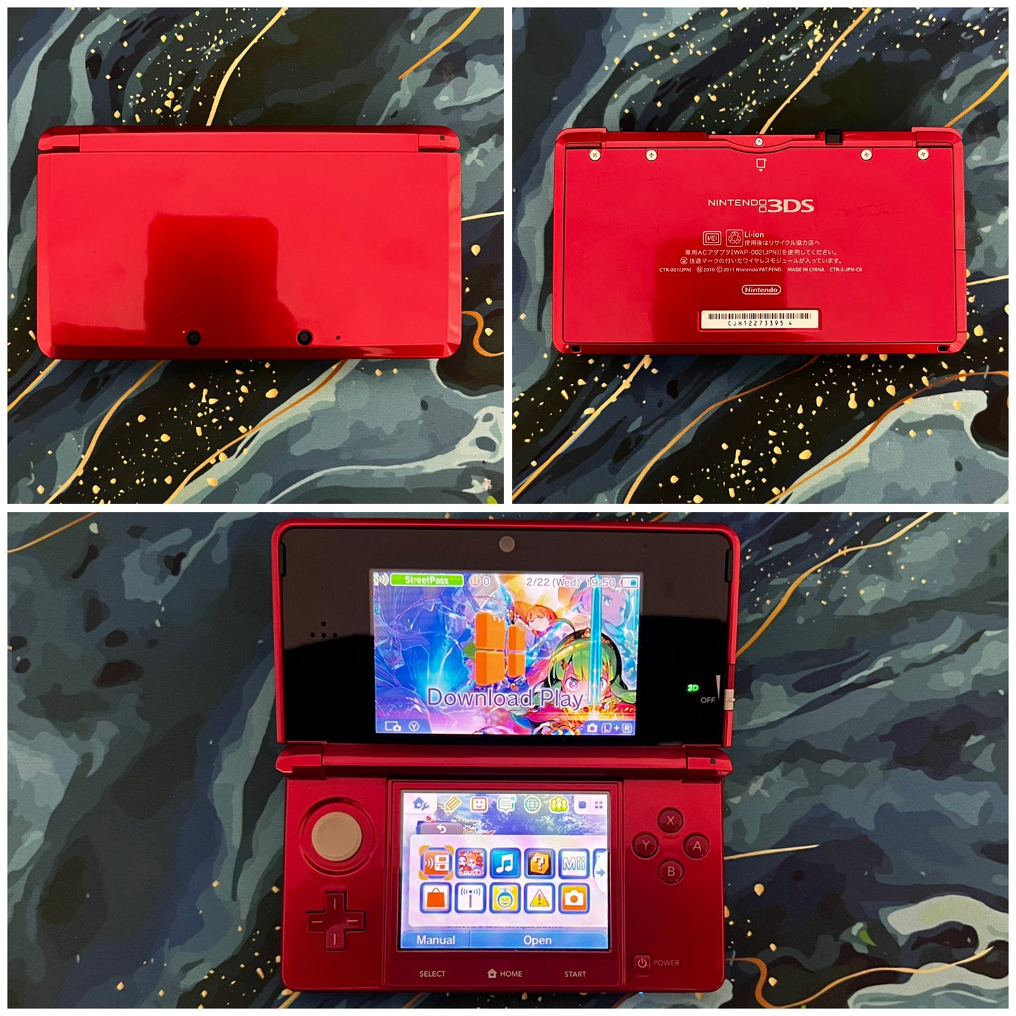 3DS with Accessories (Screen Protector/Charger/Clear Shell/Case)