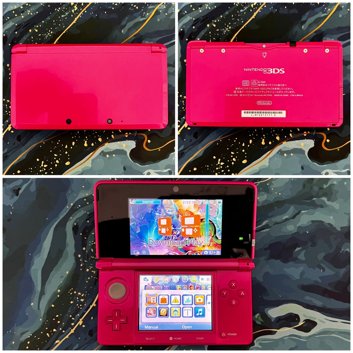 3DS with Accessories (Screen Protector/Charger/Clear Shell/Case)