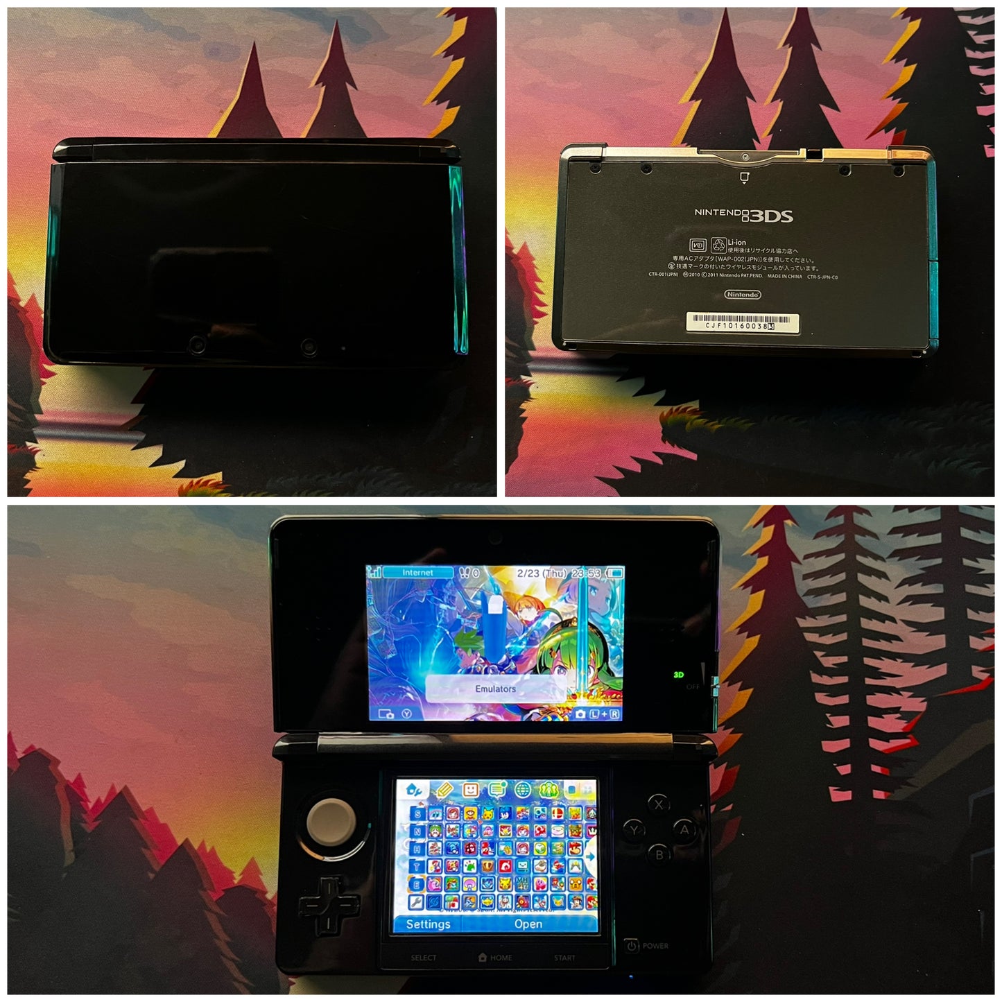 3DS with Accessories (Screen Protector/Charger/Clear Shell/Case)