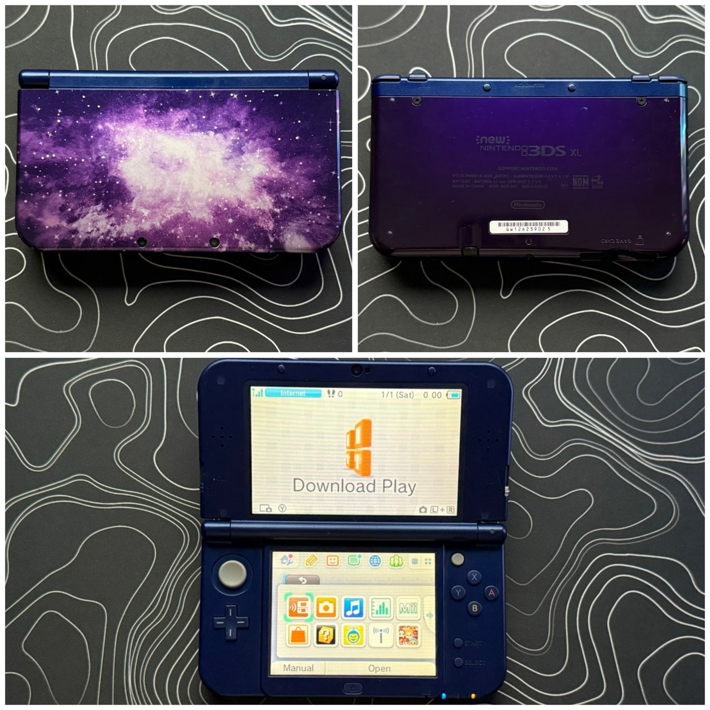 New 3DS LL with (Case/Charger/Wrist Strap/Hand Grip/Clear Shell/Screen Protector)