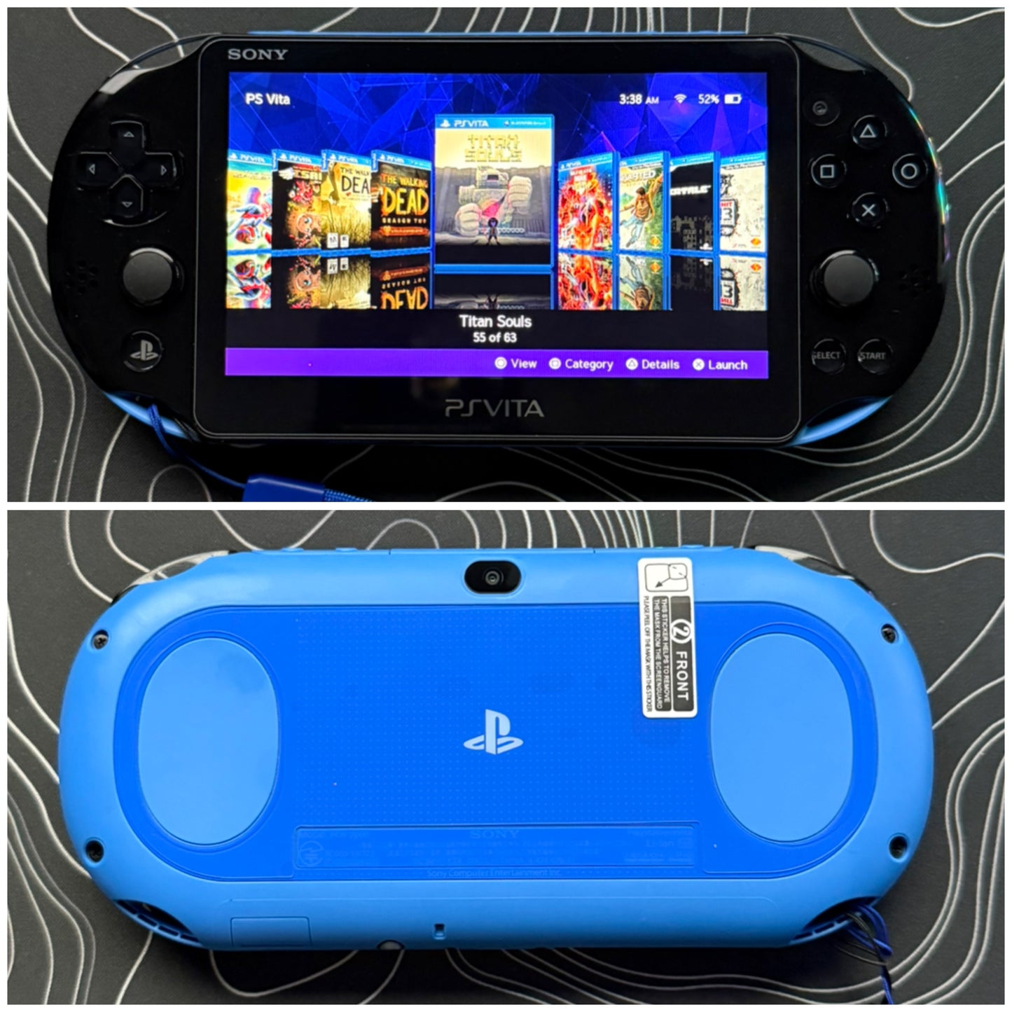 Psvita 2000 Fully Customized with (Case/Charger/Screen Protector/Wrist Strap/Clear Shell)