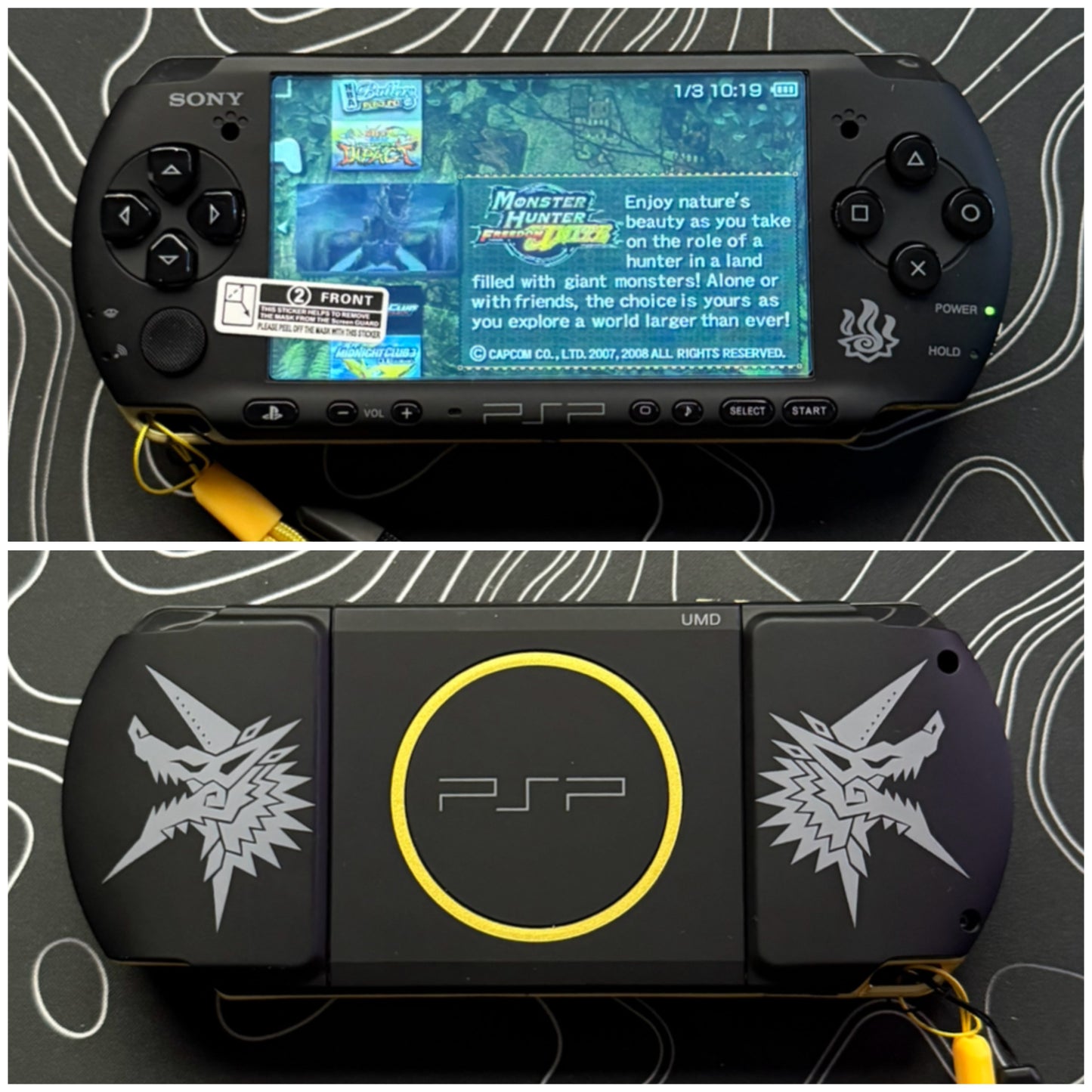 PSP 3000 Fully Customized Per your request w (Free Pouch & Transparent Clear Shell, Wrist strap, Charger)