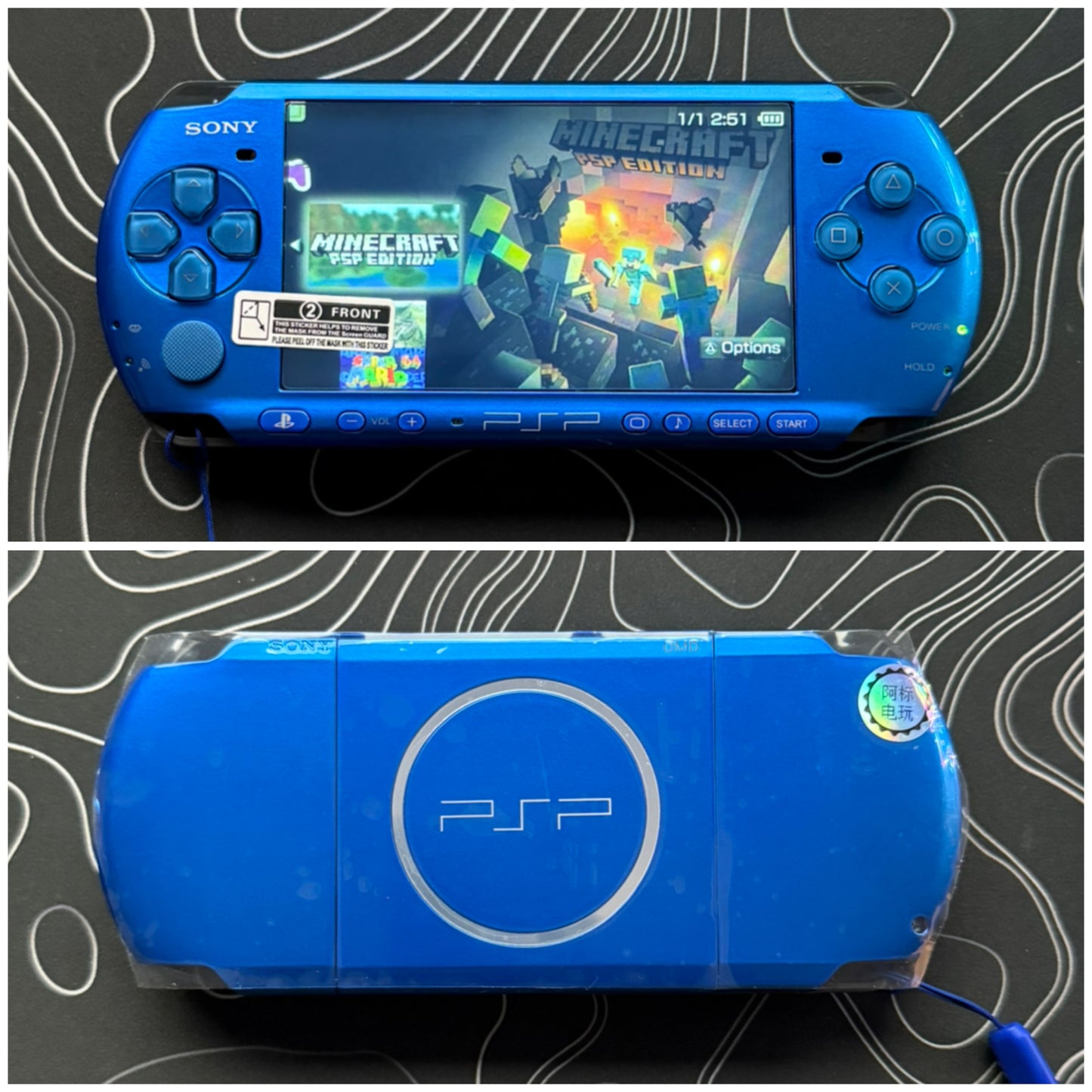 PSP 3000 Fully Customized Per your request w (Free Pouch & Transparent Clear Shell, Wrist strap, Charger)