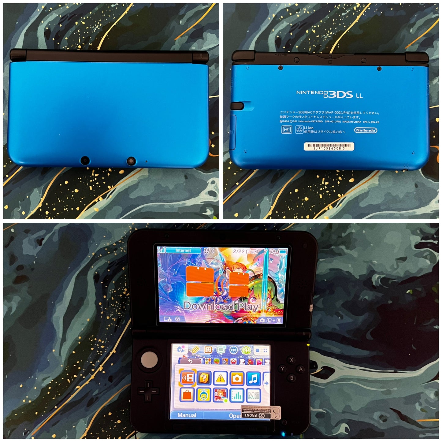 3DS LL with Accessories (Screen Protector/Charger/Clear Shell/Case)