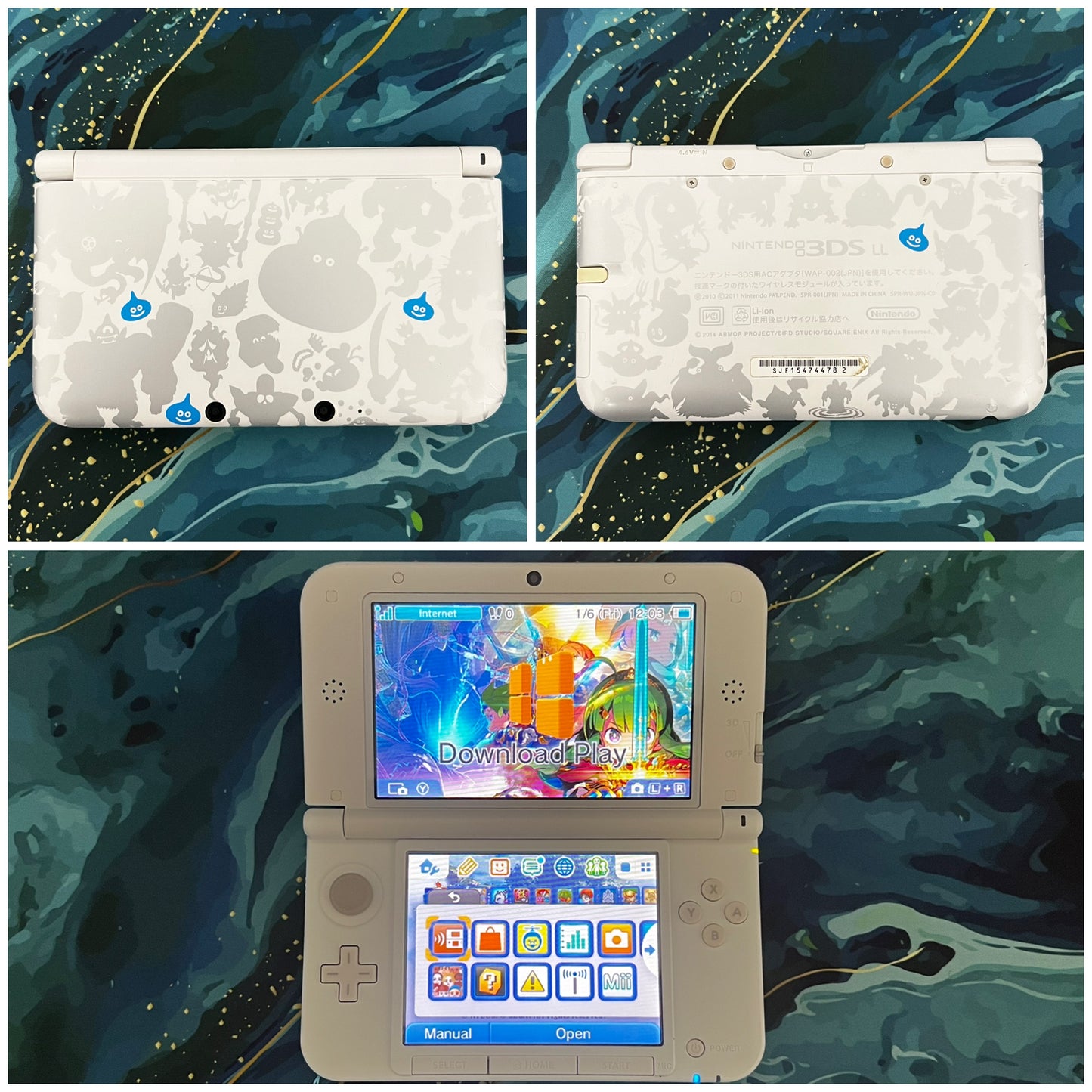 3DS LL with Accessories (Screen Protector/Charger/Clear Shell/Case)